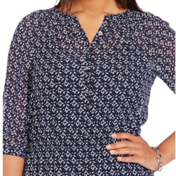 Lauren Ralph Lauren Printed Georgette Dress Sz 20W - Picture 8 of 8